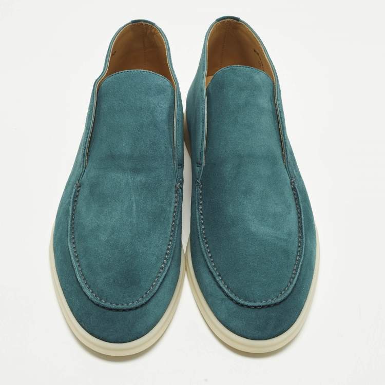 مملوكة مسبقًا Loro Piana Open Walk Size 41 Green Suede Ankle Boots