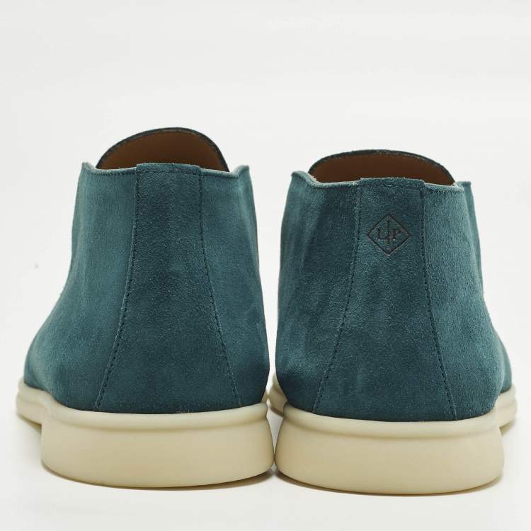 مملوكة مسبقًا Loro Piana Open Walk Size 41 Green Suede Ankle Boots