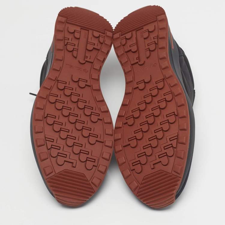 Pre Owned Loro Piana Week End Walk Size 42 Black Suede and Fabric Low Top Sneakers