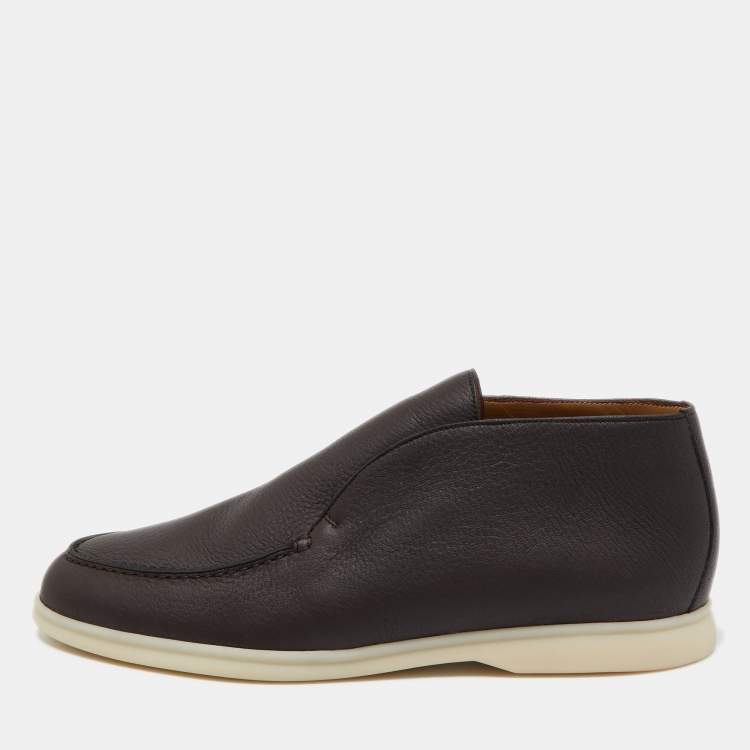 Pre Owned Loro Piana Beige Suede Open Walk Chukka Boots Size 45
