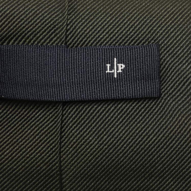 Pre Owned Loro Piana Olive Green Silk Tie