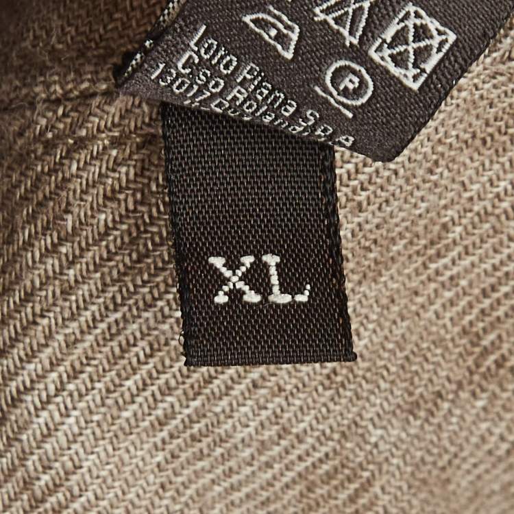 Pre Owned Loro Piana Beige Linen Baseball Cap XL