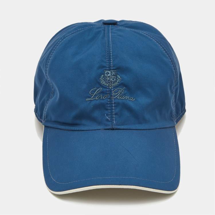 Pre Owned Loro Piana Teal Blue Storm System Synthetic Baseball Cap XL