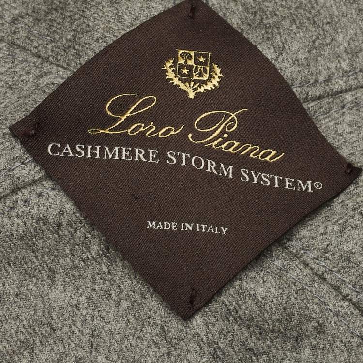 Pre Owned Loro Piana Blue Cashmere Felt Baseball Cap L