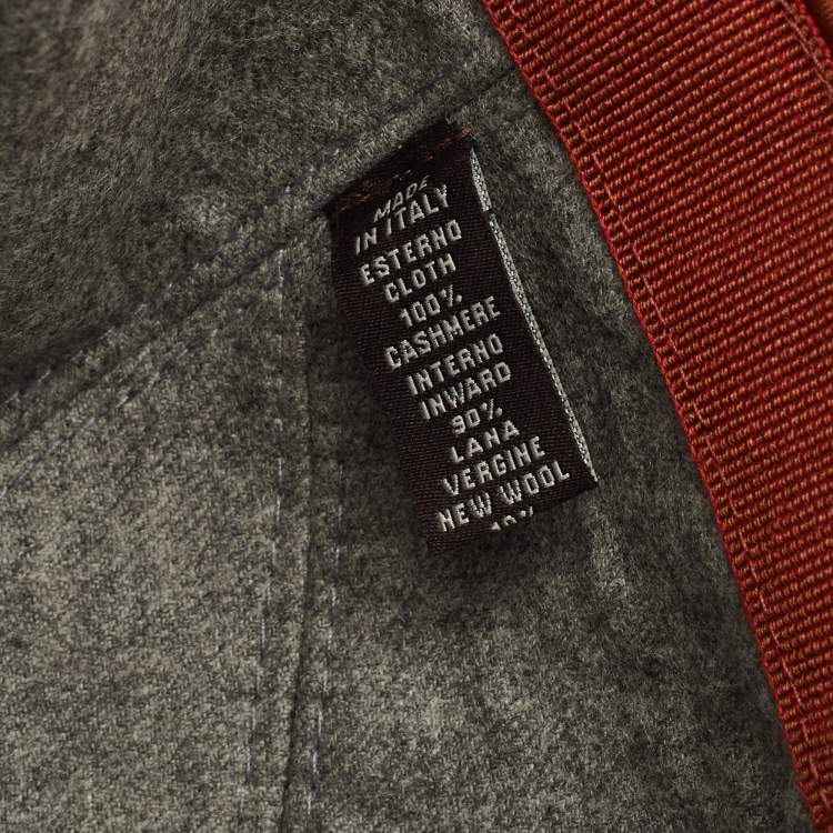 Pre Owned Loro Piana Blue Cashmere Felt Baseball Cap L