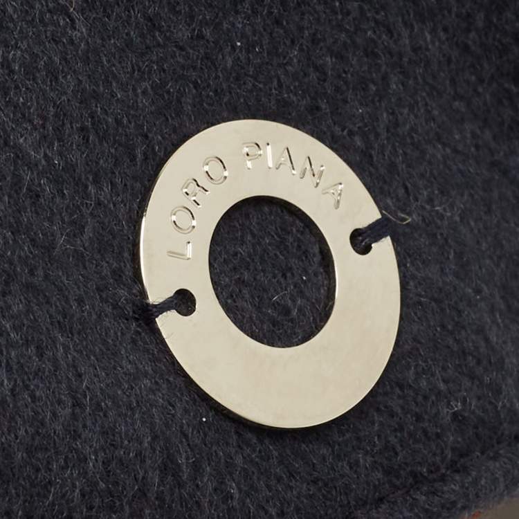 Pre Owned Loro Piana Blue Cashmere Felt Baseball Cap L