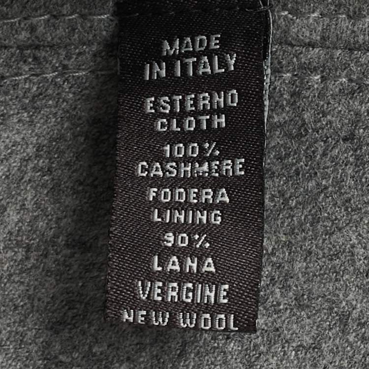 Pre Owned Loro Piana Grey Cashmere Storm System Baseball Cap XL