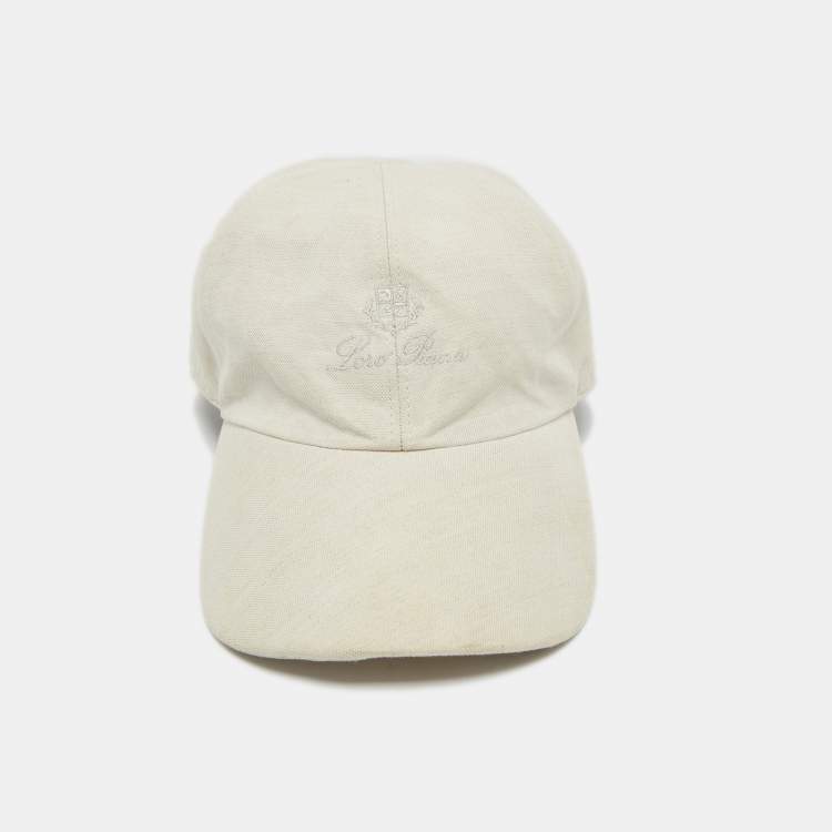 Pre Owned Loro Piana Grey Cotton Blend Baseball Cap XL