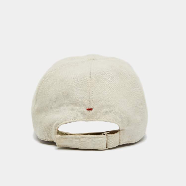 Pre Owned Loro Piana Grey Cotton Blend Baseball Cap XL