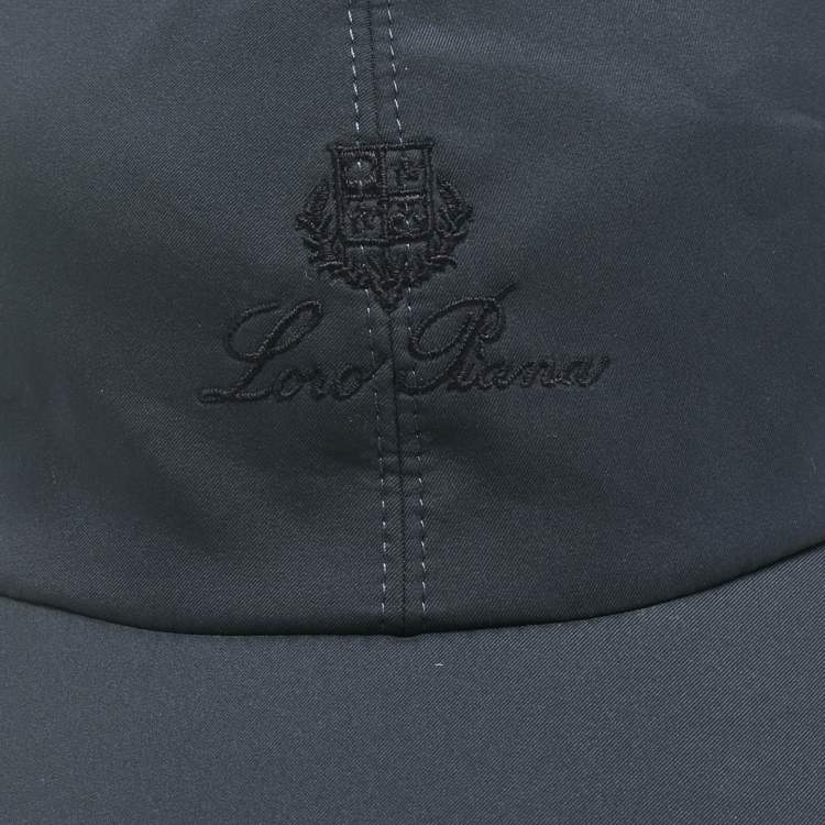 Pre Owned Loro Piana Blue Nylon Green Storm System Baseball Cap L