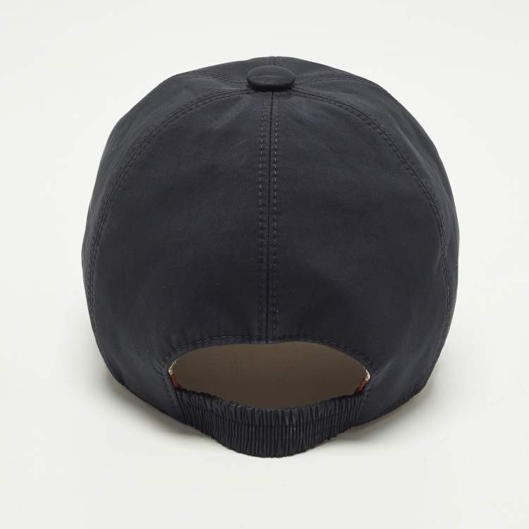 Pre Owned Loro Piana Blue Nylon Storm System Baseball Cap M