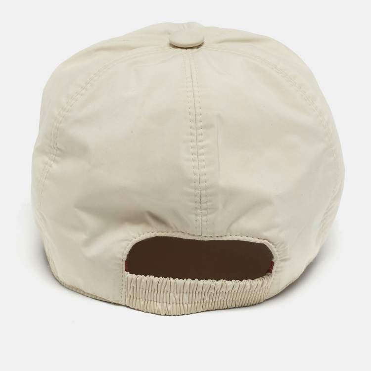مملوكة مسبقًا Loro Piana Beige Logo Print Nylon Strom System Cap XXL