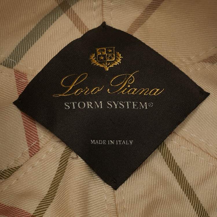 مملوكة مسبقًا Loro Piana Beige Logo Print Nylon Strom System Cap XXL