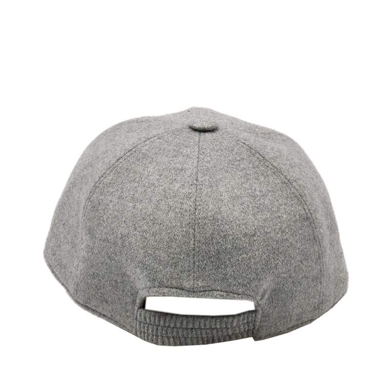 Pre Owned Loro Piana Grey Logo Embroidered Cashmere Baseball Cap M