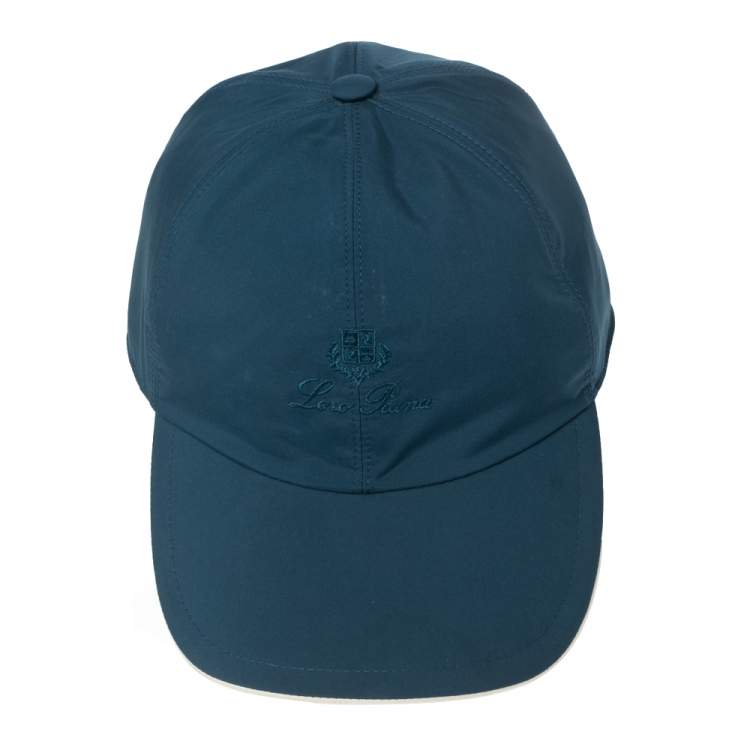 Pre Owned Loro Piana Navy Blue Storm System Baseball Cap XL