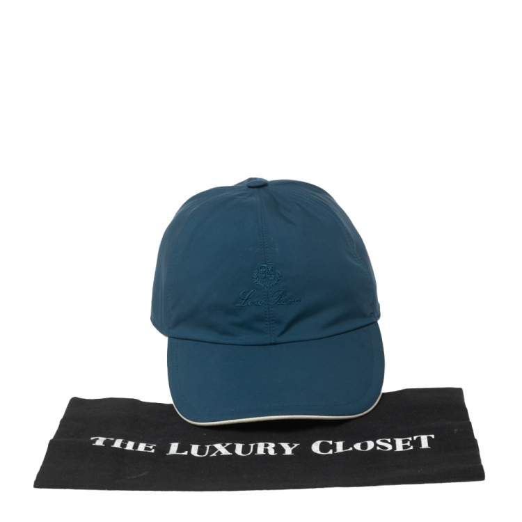 Pre Owned Loro Piana Navy Blue Storm System Baseball Cap XL