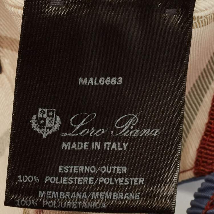 Pre Owned Loro Piana Seaweed Blue/Ivory Technical Fabric Storm System Baseball Cap S