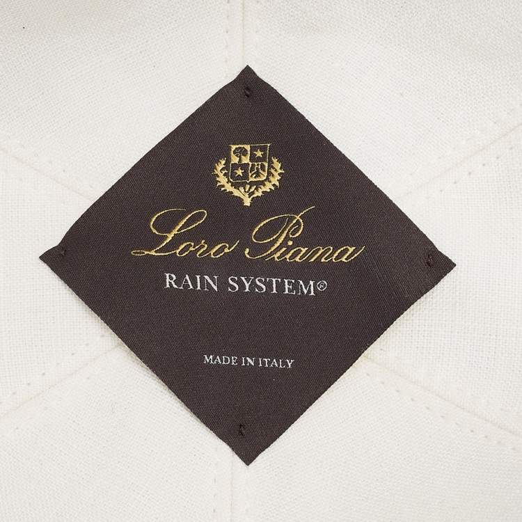 Pre Owned Loro Piana Blue Linen Cotton Rain System Cap M