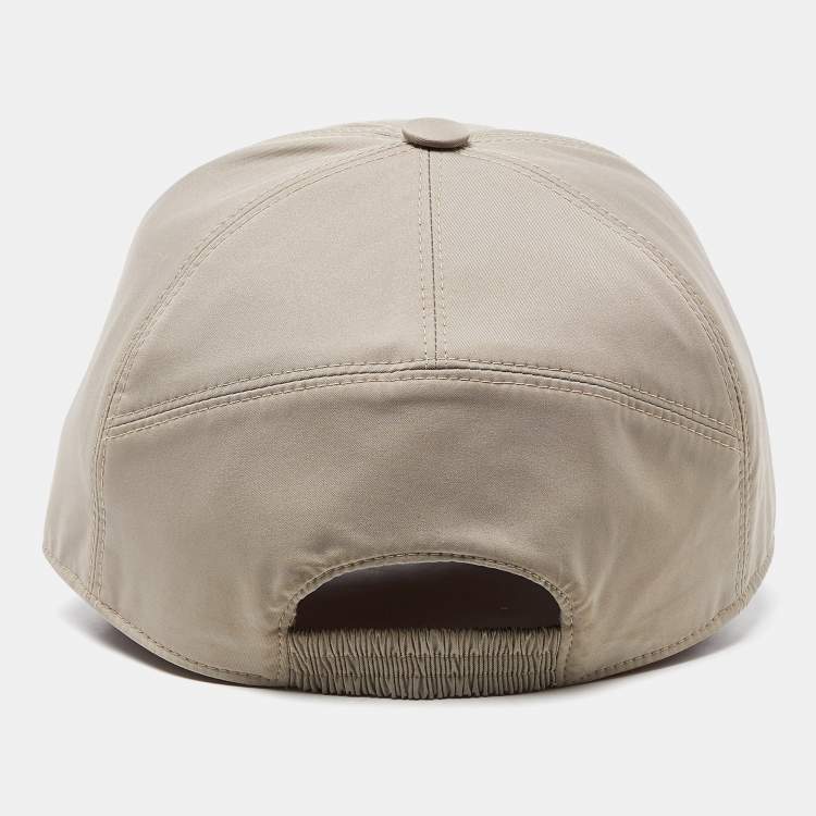 Pre Owned Loro Piana Dark Beige Storm System Baseball Cap L