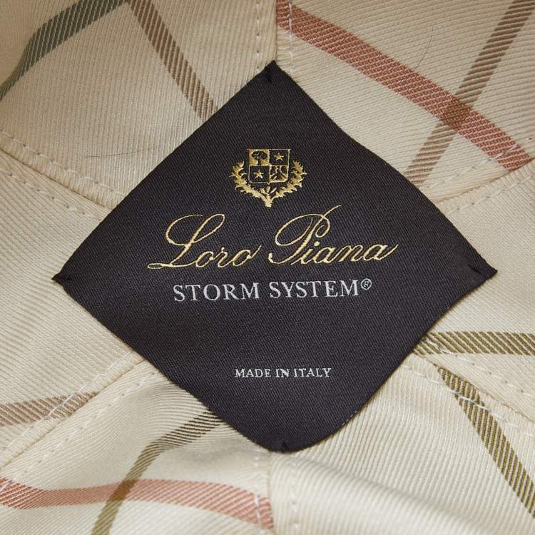 Pre Owned Loro Piana Navy Blue Logo Embroidered Microfibre Storm System Baseball Cap M