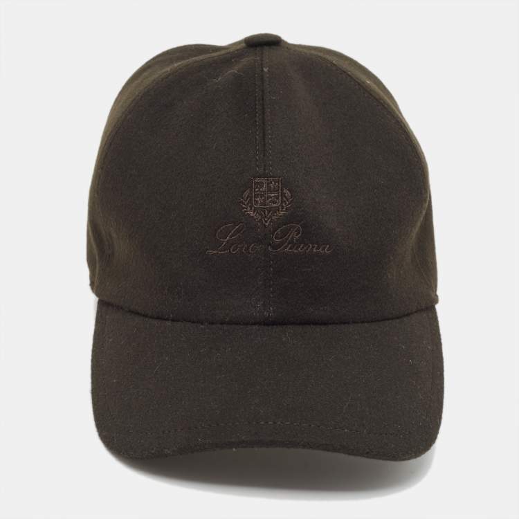 Pre Owned Loro Piana Black Cashmere-Storm System Baseball Cap XL