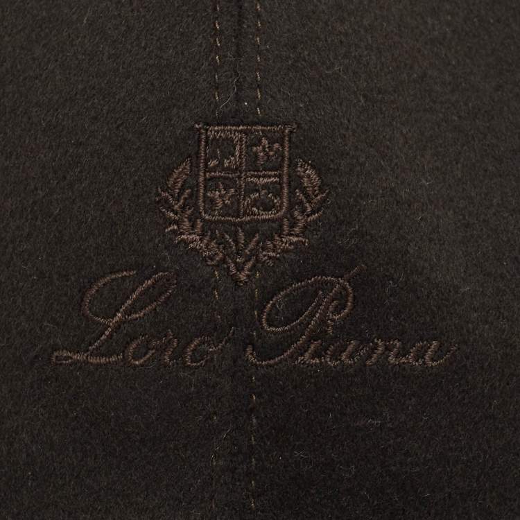 Pre Owned Loro Piana Black Cashmere-Storm System Baseball Cap XL