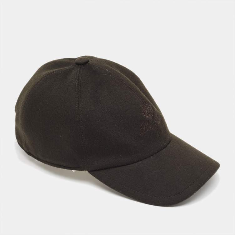 Pre Owned Loro Piana Black Cashmere-Storm System Baseball Cap XL