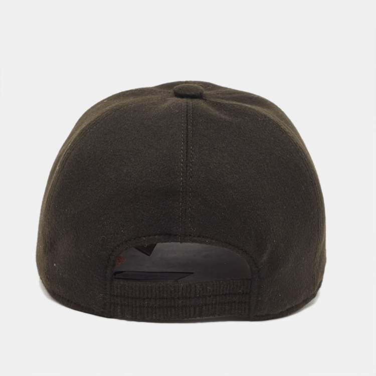 Pre Owned Loro Piana Black Cashmere-Storm System Baseball Cap XL