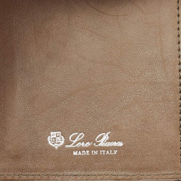 Pre Owned Loro Piana Brown Leather Bifold Wallet