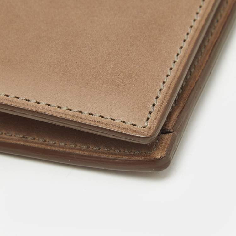 Pre Owned Loro Piana Brown Leather Bifold Wallet