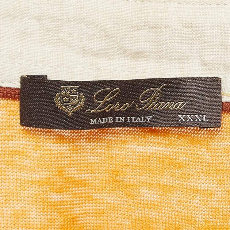 Pre Owned Loro Piana Yellow Flax Polo T-Shirt 3XL