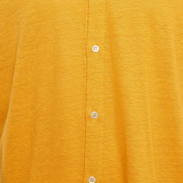 Pre Owned Loro Piana Yellow Flax Polo T-Shirt 3XL