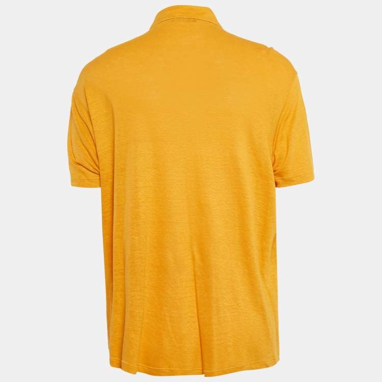 Pre Owned Loro Piana Yellow Flax Polo T-Shirt 3XL