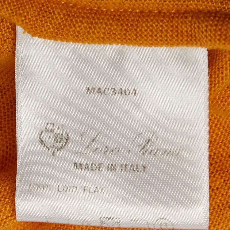 Pre Owned Loro Piana Yellow Flax Polo T-Shirt 3XL