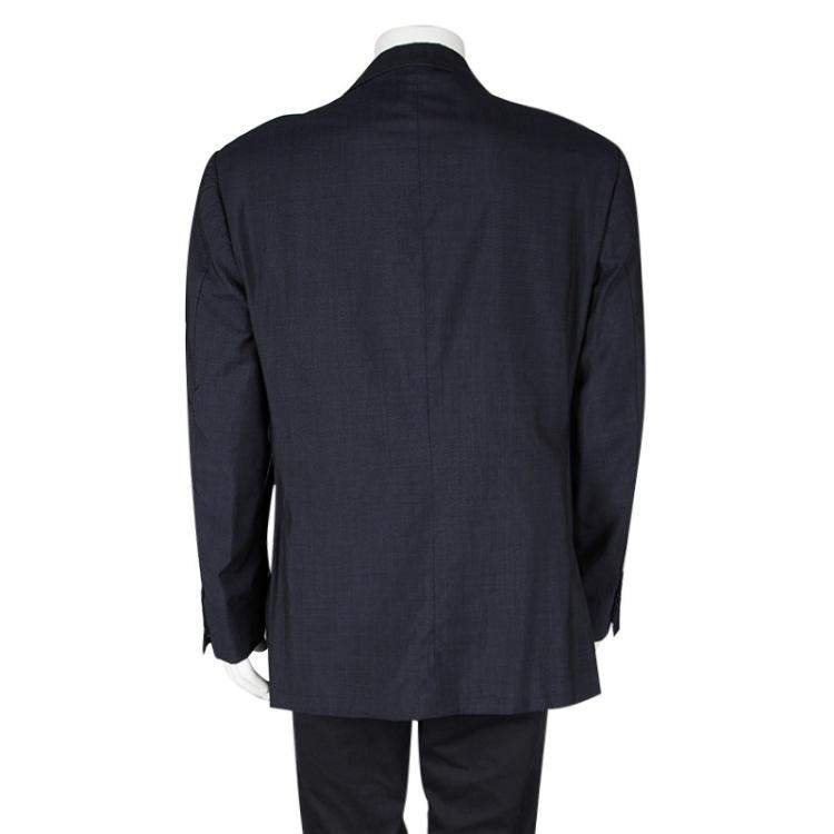 مملوكة مسبقًا  Loro Piana Navy Blue Wool Renoma Blazer 3XL