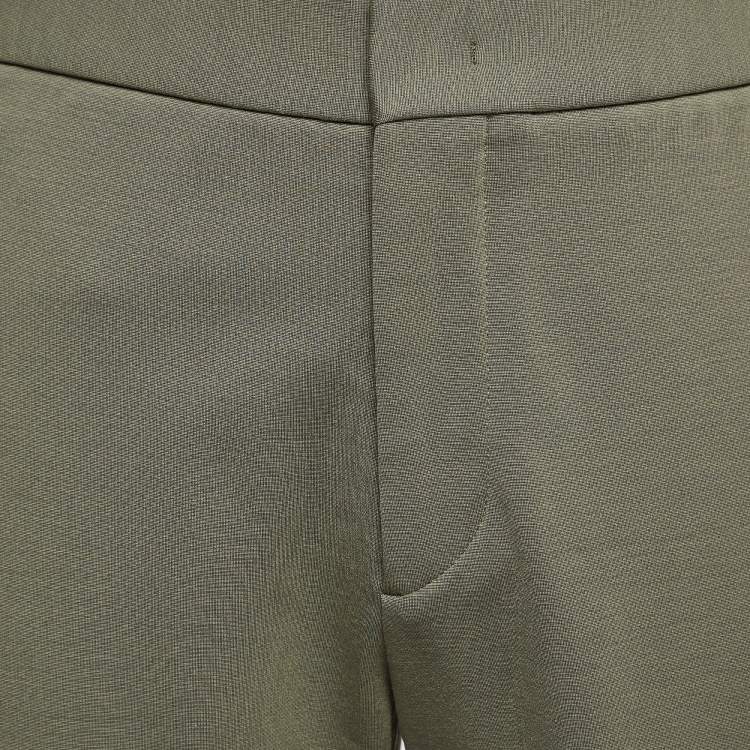 Pre Owned Loro Piana Green Wool Blend Straight Leg Tailored Trousers XL
