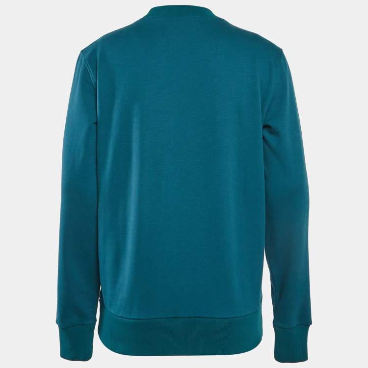 Pre Owned Loro Piana Green Cotton Embroidered Sweatshirt S