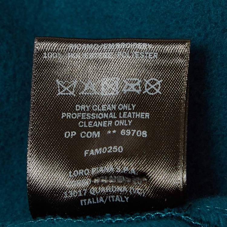 Pre Owned Loro Piana Green Cotton Embroidered Sweatshirt S