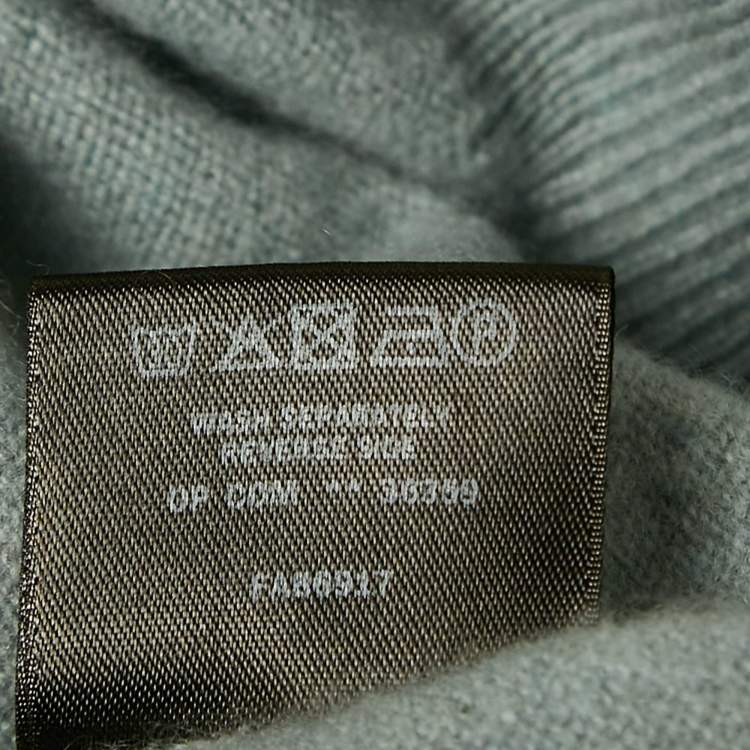 Pre Owned Loro Piana Grey Cashmere Knit V-Neck Sweater XXXL