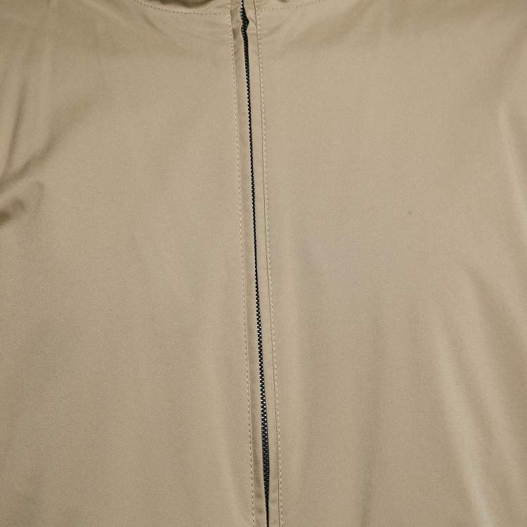 Pre Owned Loro Piana  Green Synthetic and Cashmere Reversible Windmate Bomber Jacket M