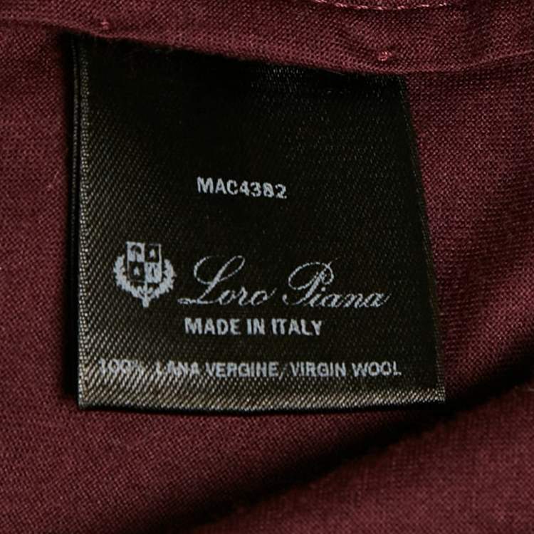 Pre Owned Loro Piana Burgundy Jersey Crew T-Shirt XL