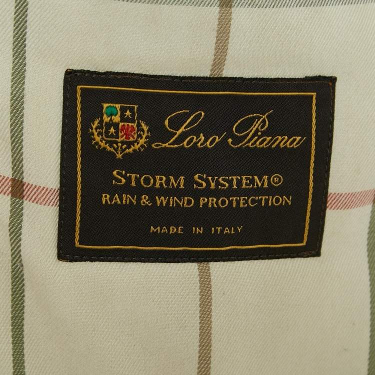 Pre Owned Loro Piana Charcoal Grey Nylon Blend Zip-Up Jacket M