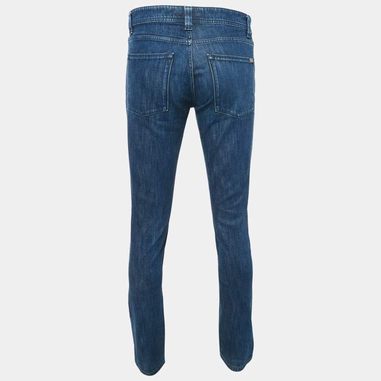Pre Owned Loro Piana Blue Denim 5 Tasche Slim Jeans S Waist 32"