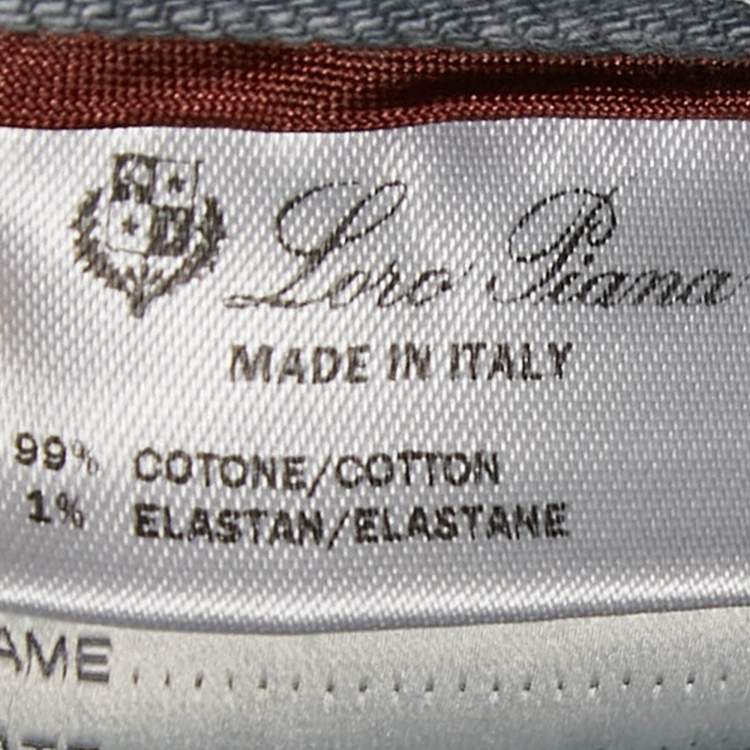 Pre Owned Loro Piana Grey Denim 5 Tasche Slim Jeans S Waist 32"