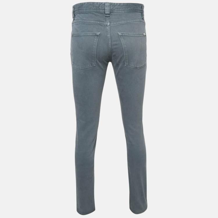Pre Owned Loro Piana Grey Denim 5 Tasche Slim Jeans S Waist 32"
