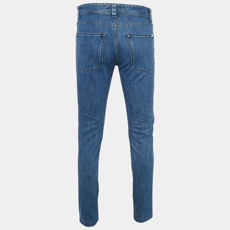 Pre Owned Loro Piana Blue Denim Tasche Slim Jeans S Waist 32"