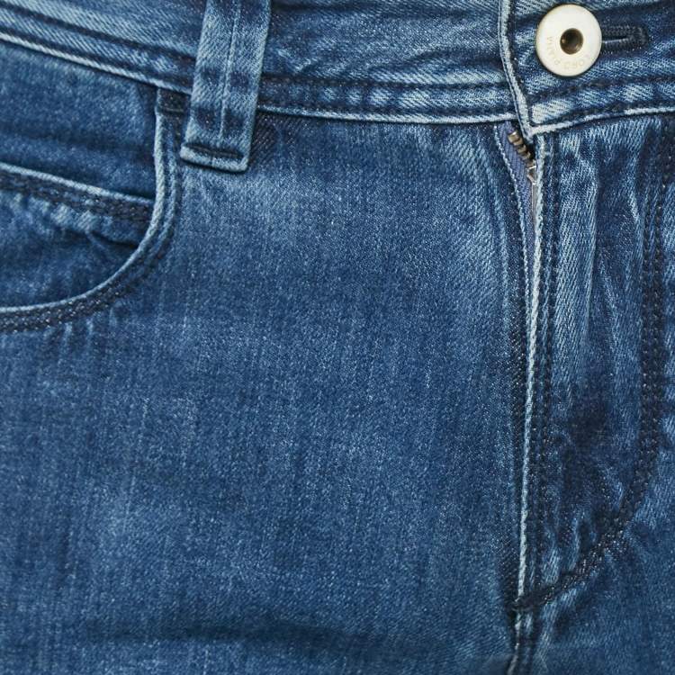 Pre Owned Loro Piana Blue Denim Tasche Slim Jeans S Waist 32"