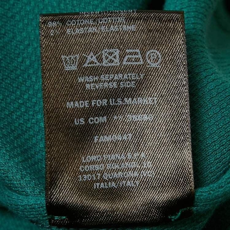 Pre Owned Loro Piana Green Pique Cotton Knit Hooded Jumper XXXL