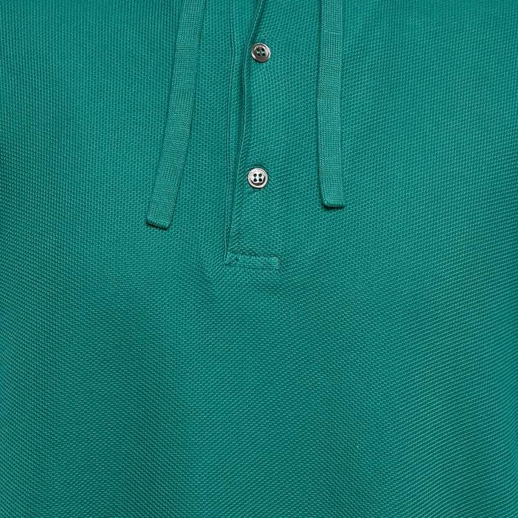Pre Owned Loro Piana Green Pique Cotton Knit Hooded Jumper XXXL