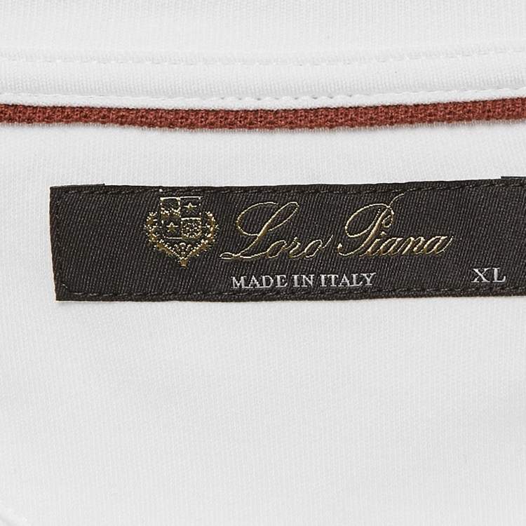 Pre Owned Loro Piana White Cotton Crew Neck T-Shirt XL
